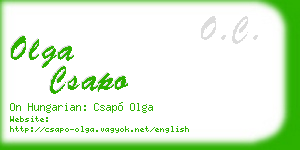 olga csapo business card